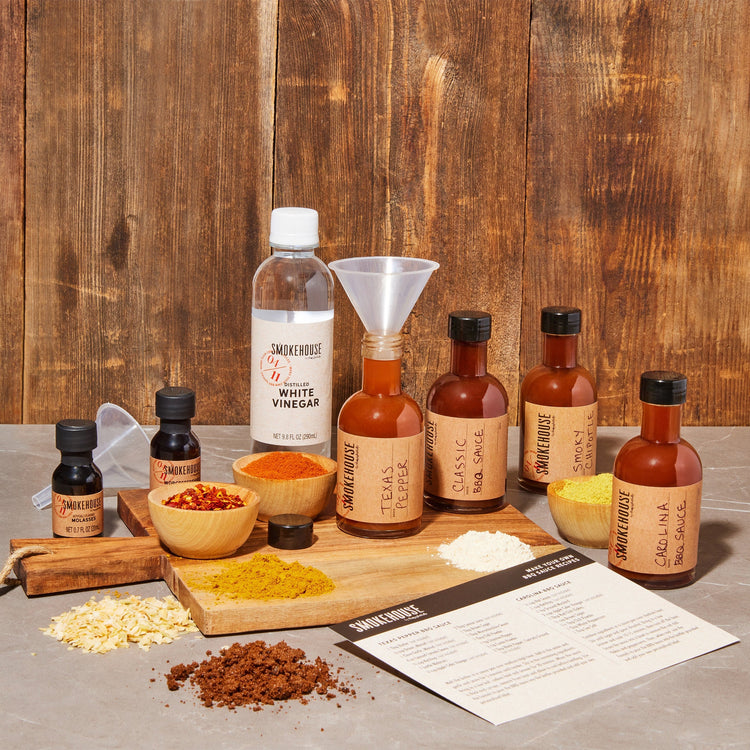 contents of diy spicy bbq sauce gift set
