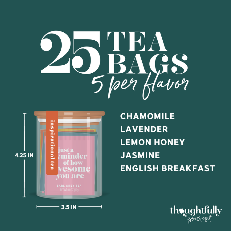 infographic for thank you tea affirmation gift set