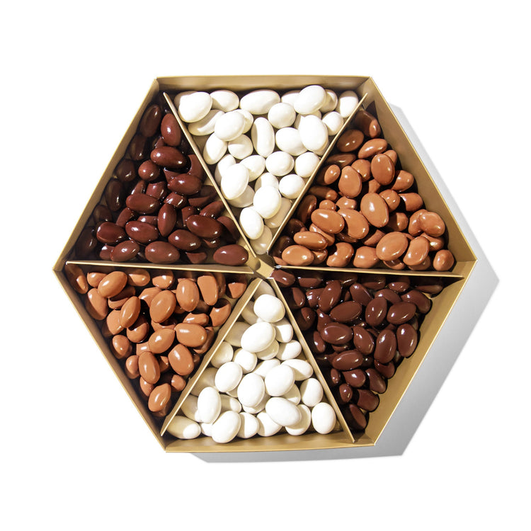 assorted chocolate covered almonds