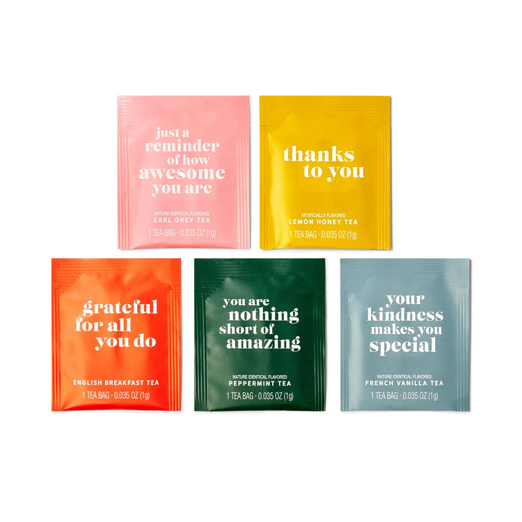 thank you affirmations tea packets