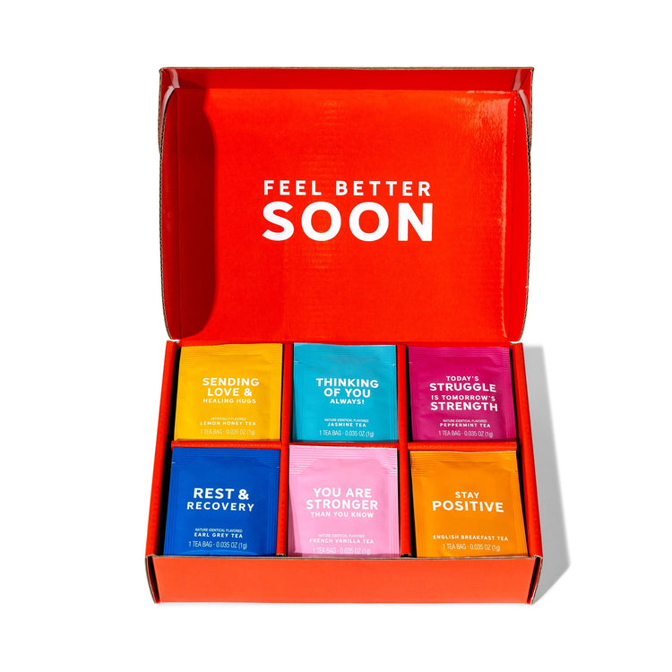 feel better soon tea affirmation gift set