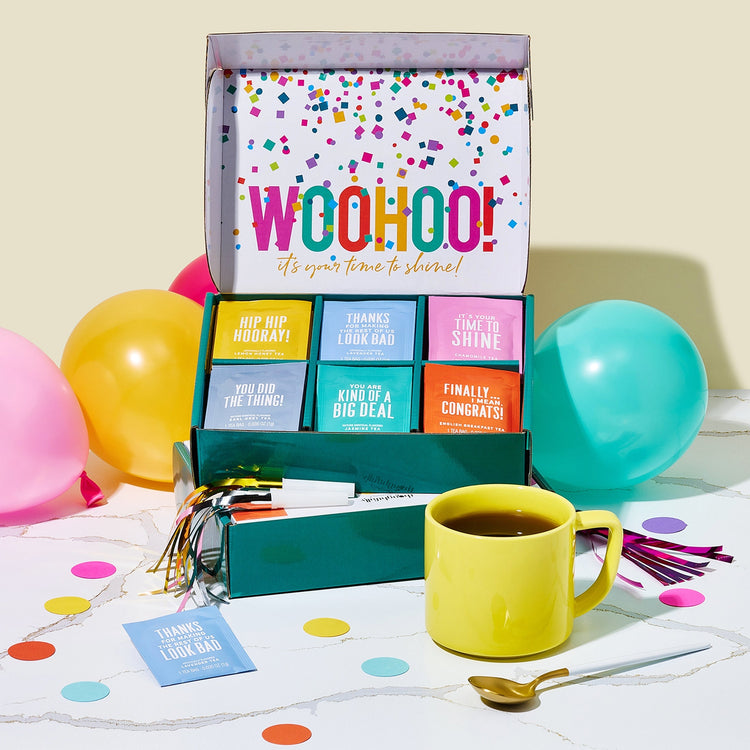 lifestyle photo for tea affirmation gift set