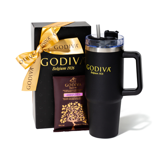 godiva chocolate coffee tumbler gift set