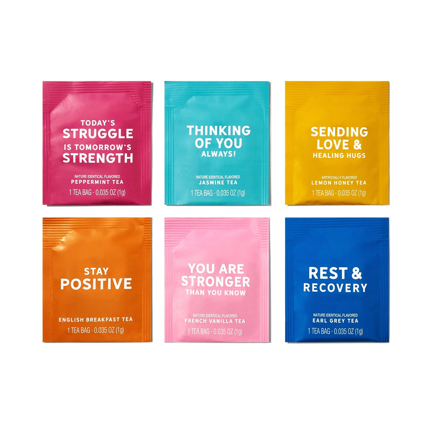 get well tea affirmation packets
